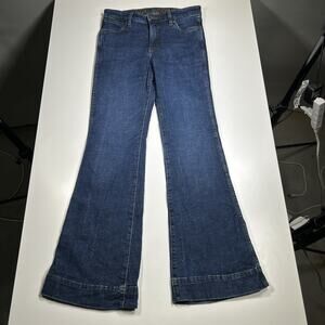 Wrangler Retro Jeans Women’s 28x30 Flare Denim Western Cowgirl Stretch Dark Blue